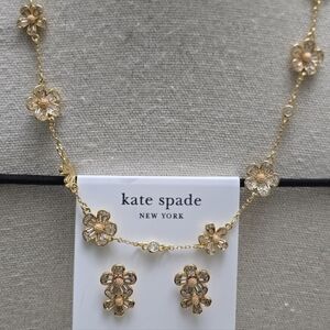 Kate Spade Fleurette Statement Necklace & Earrings